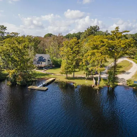 Villa Waterfront Treehouse On The Cape Fear With Dock